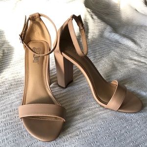 Brash Nude Block Heels/Sandals